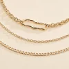 Women Versona Oval Bar Pendant Necklace Set