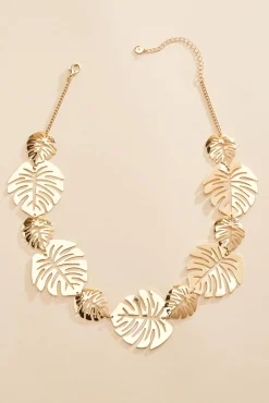 Women Versona Palm Leaf Necklace