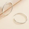 Women Versona Pave Bordered Hoop Earrings