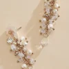 Women Versona Pearl Cluster Dangle Earrings