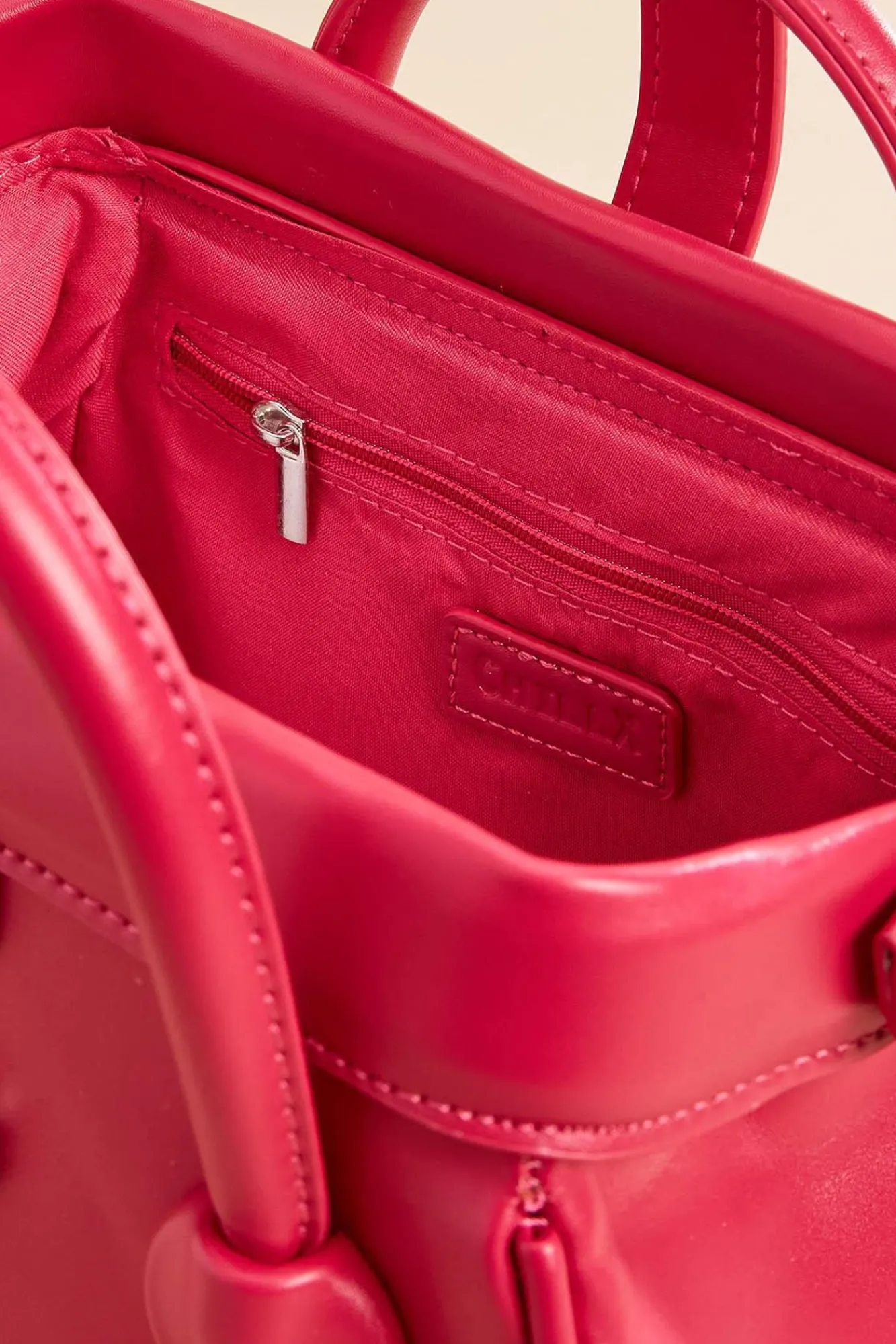 Women Versona Pink Faux Leather Satchel