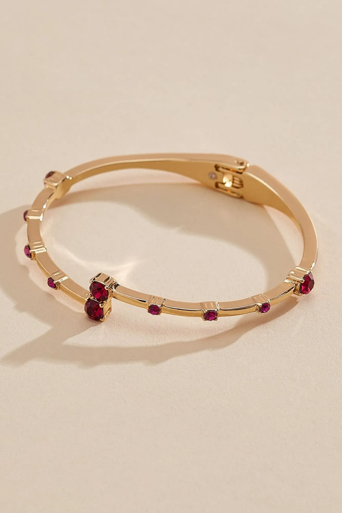 Women Versona Pink Stones Bangle Bracelet