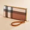 Women Versona Plaid Faux Leather Wristlet