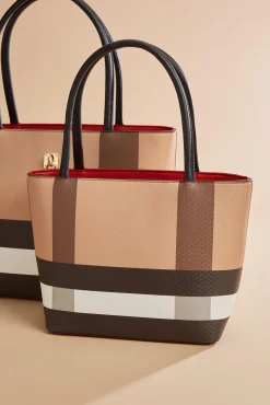 Women Versona Plaid Print Bag Set