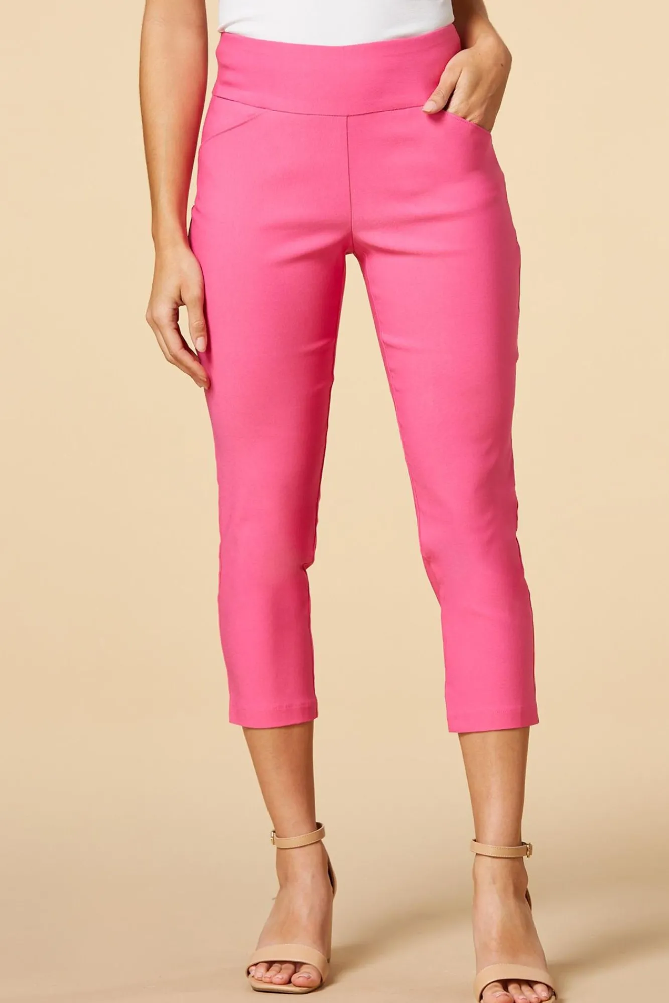 Women Versona Pop Of Color Pants Dragon Fruit
