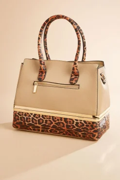 Women Versona Printed Faux Leather Satchel And Wallet Set