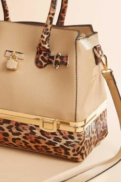Women Versona Printed Faux Leather Satchel And Wallet Set