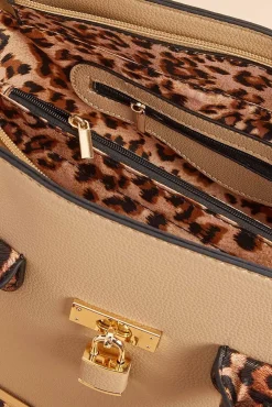 Women Versona Printed Faux Leather Satchel And Wallet Set