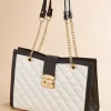 Women Versona Quilted Colorblock Contrast Satchel