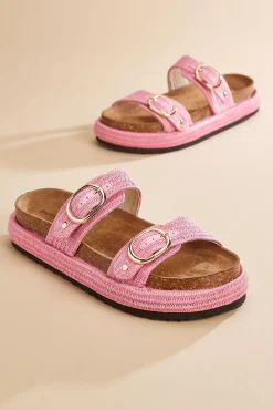 Women Versona Raffia Footbed Sandals