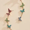 Women Versona Rhinestone Butterfly Earrings