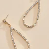 Women Versona Rhinestone Embellished Tear Earrings