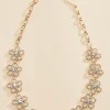 Women Versona Rhinestone Floral Necklace