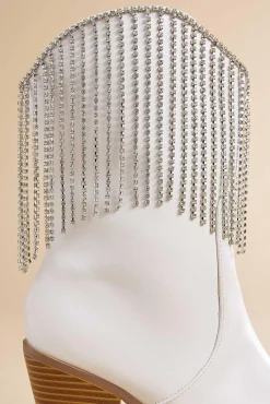 Women Versona Rhinestone Fringe Boots