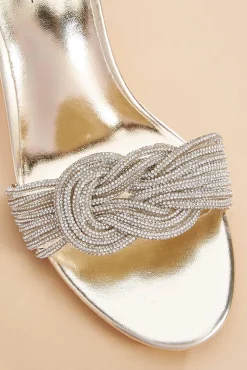 Women Versona Rhinestone Knot Kitten Heels