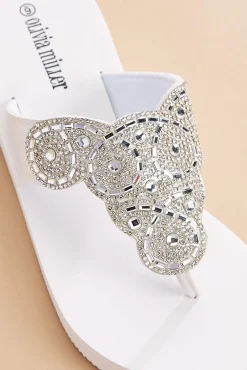 Women Versona Rhinestone Wedge Sandals