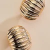 Women Versona Ribbed Huggie Hoop Earrings