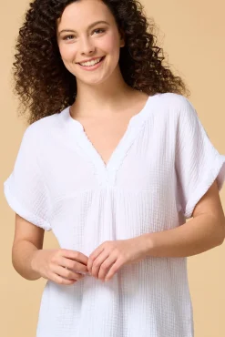 Women Versona Ripple Effect Topwhite