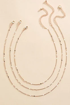Women Versona Rose Gold Circle Layered Necklace