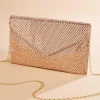 Women Versona Rose Gold Mesh Crossbody