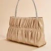 Women Versona Ruched Faux Leather Satchel