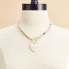 Women Versona Semi Precious Heart Pendant Necklace