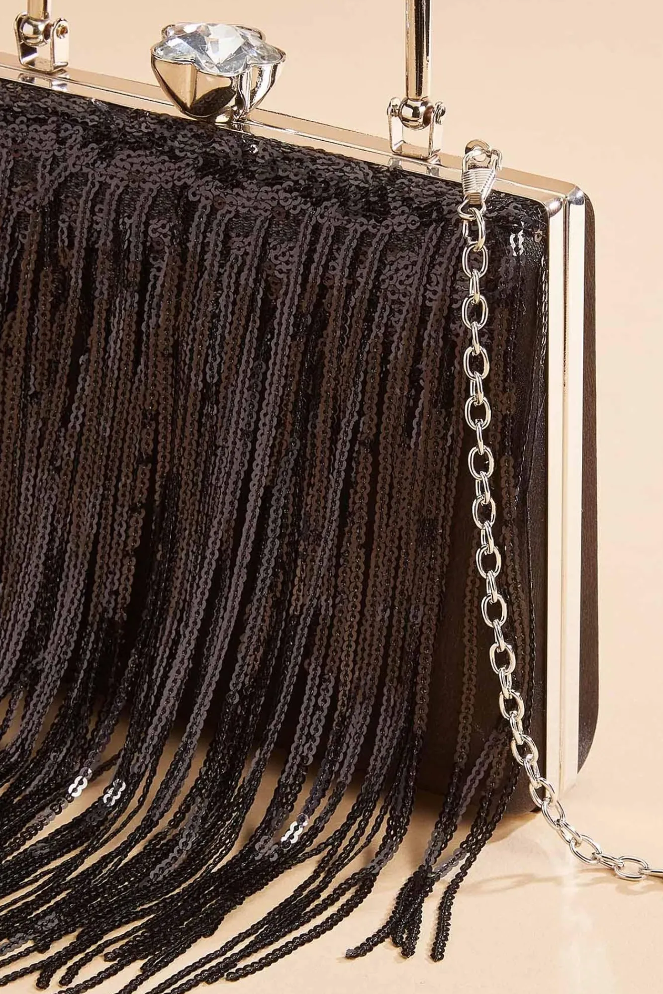 Women Versona Sequin Fringe Crossbody