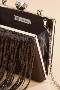 Women Versona Sequin Fringe Crossbody