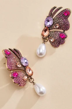 Women Versona Social Butterfly Earrings