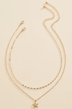 Women Versona Starfish Pendant Necklace Set