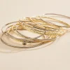 Women Versona Textured Twotone Bangle Set