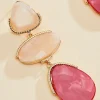 Women Versona Tiered Lucite Stone Earrings