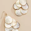 Women Versona Tiered Shell Dangle Earrings