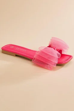 Women Versona Tulle Bow Slides