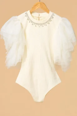 Women Versona Tulle Me Once Bodysuit