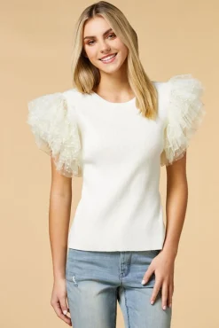 Women Versona Tulle To Be Kind Top