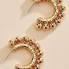 Women Versona Wire Beaded Hoop Earrings