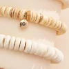 Women Versona Wood Disc Bead Bracelet Set