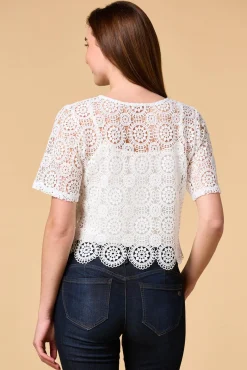 Women Versona Yay For Crochet Top