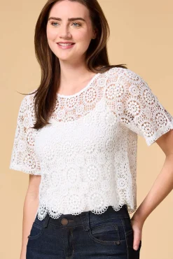 Women Versona Yay For Crochet Top